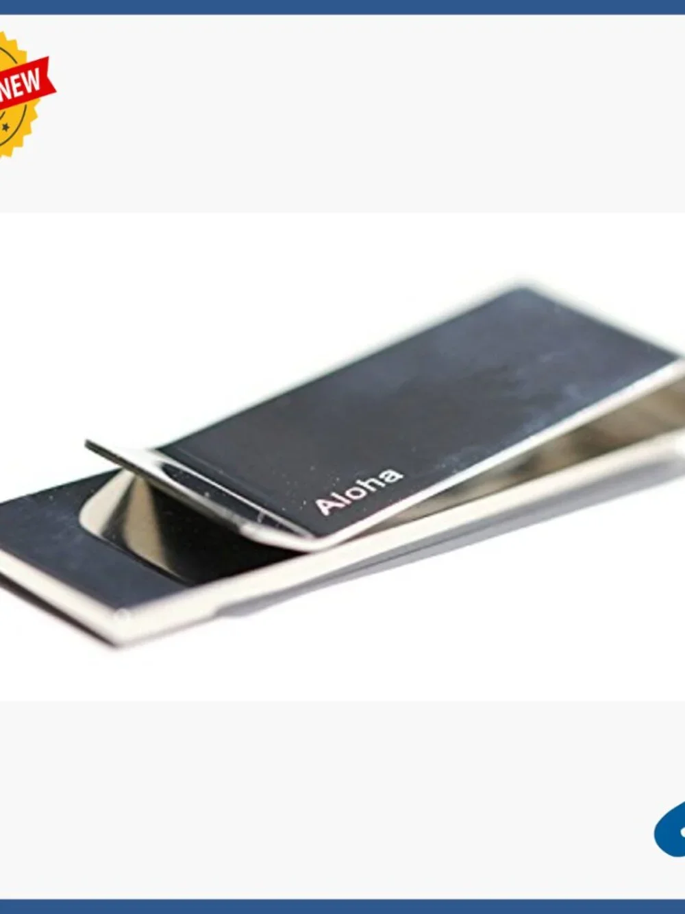 Men's Koa Wood Money Clip Stainless Steel Slim Wallet Alternative